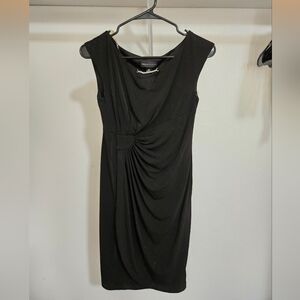 Connected Apparel Black Midi Dress